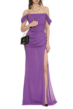 Carica l'immagine nel visualizzatore di Gallery, Abito con drappeggio sul petto