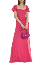 Carica l'immagine nel visualizzatore di Gallery, Abito con drappeggio sul petto