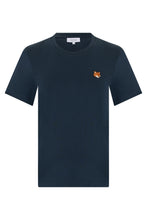 Carica l'immagine nel visualizzatore di Gallery, T-shirt blu in cotone con ricamo