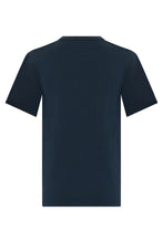 Carica l'immagine nel visualizzatore di Gallery, T-shirt blu in cotone con ricamo