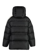 Load image into Gallery viewer, Hooded techno fabric down jacket