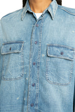 Carica l'immagine nel visualizzatore di Gallery, Camicia corta in denim
