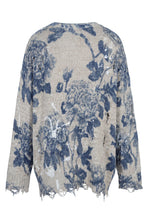 Carica l'immagine nel visualizzatore di Gallery, Cardigan oversize con stampa floreale