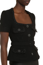 Load image into Gallery viewer, Belted peplum top
