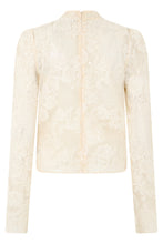 Load image into Gallery viewer, Lace blouse with high collar