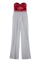 Load image into Gallery viewer, Satin bodice jumpsuit