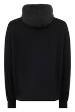 Carica l'immagine nel visualizzatore di Gallery, Felpa in cotone stretch con cappuccio e zip