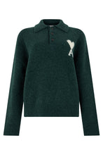 Load image into Gallery viewer, Polo sweater in alpaca blend