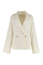Carica l'immagine nel visualizzatore di Gallery, Cappotto in maglia drappeggiata in misto lana