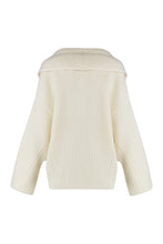 Carica l'immagine nel visualizzatore di Gallery, Cappotto in maglia drappeggiata in misto lana