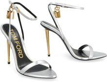 Carica l'immagine nel visualizzatore di Gallery, Sandali Padlock in pelle metallizzata