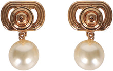 Carica l'immagine nel visualizzatore di Gallery, Orecchini Ovalette In Metallo E Perle Swarovski
