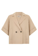Load image into Gallery viewer, Virgin wool coat with three-quarter sleeves
