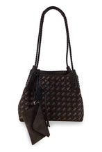 Carica l'immagine nel visualizzatore di Gallery, Borsa Tote Libra Small in pelle e suede intrecciata