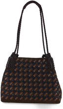 Carica l'immagine nel visualizzatore di Gallery, Borsa Tote Libra Small in pelle e suede intrecciata