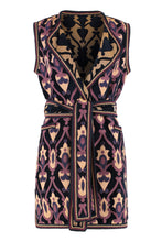 Carica l'immagine nel visualizzatore di Gallery, Gilet reversibile in ciniglia jacquard