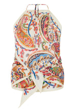 Carica l'immagine nel visualizzatore di Gallery, Top in Twill di Seta con Stampa Paisley