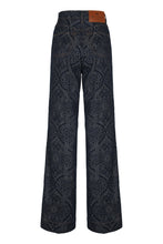 Carica l'immagine nel visualizzatore di Gallery, Jeans flare in denim jacquard