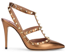 Carica l'immagine nel visualizzatore di Gallery, Pumps Rockstud in pelle laminata