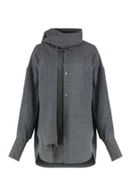 Load image into Gallery viewer, Georgia shirt with removable wool scarf