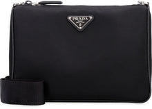 Carica l'immagine nel visualizzatore di Gallery, Messenger bag in pelle e nylon