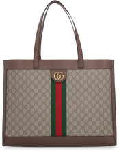Carica l'immagine nel visualizzatore di Gallery, Tote bag Ophidia in tessuto GG supreme