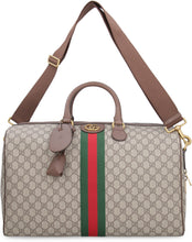 Carica l'immagine nel visualizzatore di Gallery, Borsa da viaggio Ophidia in tessuto GG supreme