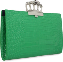 Load image into Gallery viewer, Jewelled leather clutch