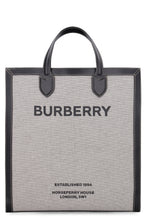 Carica l'immagine nel visualizzatore di Gallery, Shopping bag in canvas e pelle