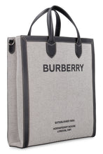 Carica l'immagine nel visualizzatore di Gallery, Shopping bag in canvas e pelle
