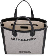 Carica l'immagine nel visualizzatore di Gallery, Shopping bag in canvas e pelle