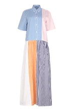 Carica l'immagine nel visualizzatore di Gallery, Abito chemisier in cotone a righe