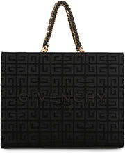 Carica l'immagine nel visualizzatore di Gallery, Small tote bag G in tela con logo all-over
