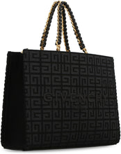 Carica l'immagine nel visualizzatore di Gallery, Small tote bag G in tela con logo all-over