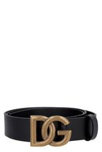 Load image into Gallery viewer, Leather belt with DG buckle
