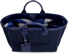 Carica l'immagine nel visualizzatore di Gallery, Shopping bag in canvas e pelle