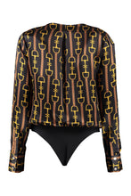 Carica l'immagine nel visualizzatore di Gallery, Blusa-body con scollo a V incrociato