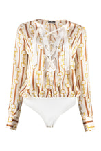 Carica l'immagine nel visualizzatore di Gallery, Blusa-body con scollo a V incrociato