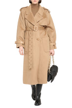 Load image into Gallery viewer, Long camelwool trench