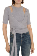Carica l'immagine nel visualizzatore di Gallery, Blusa in maglia con cinturina