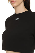 Carica l'immagine nel visualizzatore di Gallery, T-shirt crop con logo