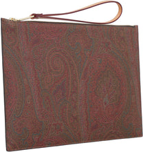 Load image into Gallery viewer, Paisley print flat pouch