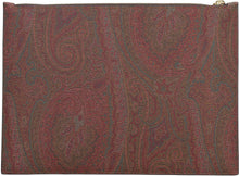 Load image into Gallery viewer, Paisley print flat pouch
