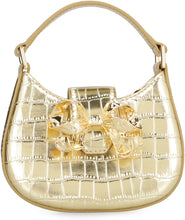 Carica l'immagine nel visualizzatore di Gallery, Micro bag Croc Crescent Bow in pelle
