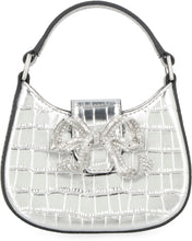 Carica l'immagine nel visualizzatore di Gallery, Micro bag Croc Crescent Bow in pelle