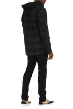 Carica l'immagine nel visualizzatore di Gallery, Overshirt motivo tartan con cappuccio