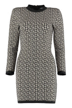 Carica l'immagine nel visualizzatore di Gallery, Mini-abito in maglia jacquard