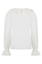 Carica l'immagine nel visualizzatore di Gallery, Blusa con Scollo a V in Popeline di Cotone
