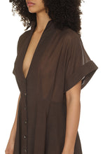 Carica l&#39;immagine nel visualizzatore di Gallery, Abito chemisier in misto lana
