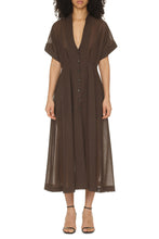 Carica l&#39;immagine nel visualizzatore di Gallery, Abito chemisier in misto lana
